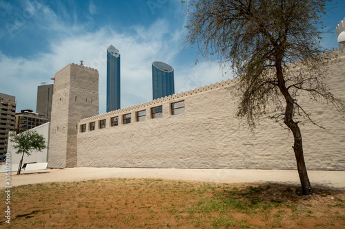 Fort Qasr Al Hosn, a tourist attraction in downtown Abu Dhabi, United Arab Emirates