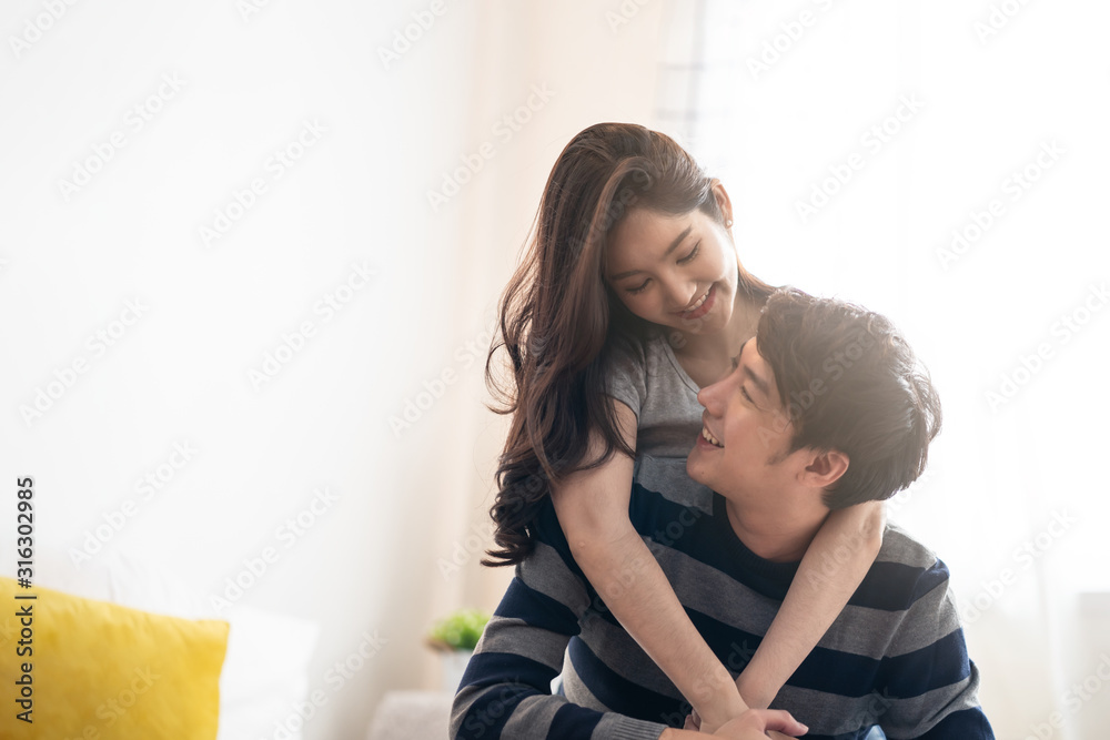 boy and girl hugging in love