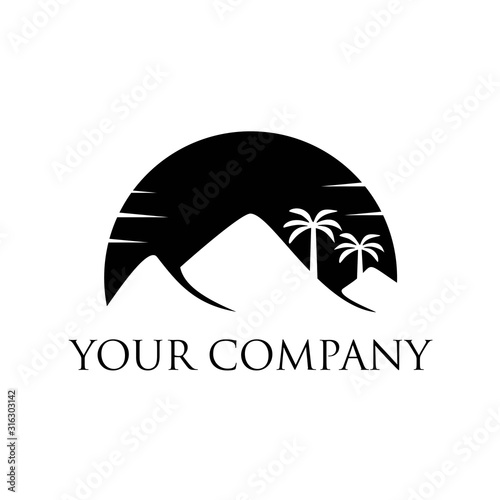 Vector images for scenery and travel, logo template