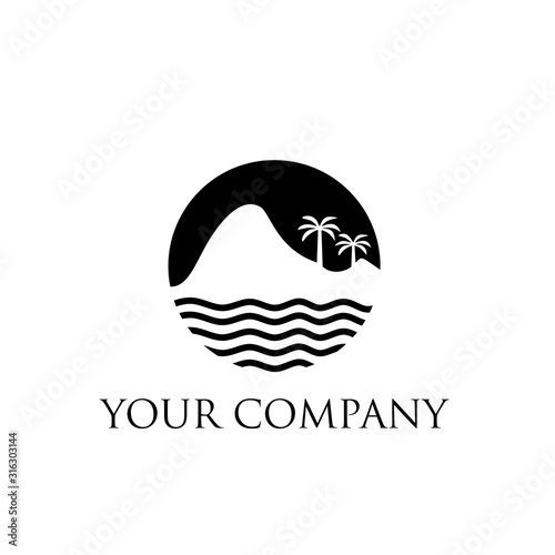 Vector images for scenery and travel, logo template