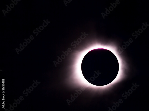 Close up of Eclipse 2017 with beautiful corona