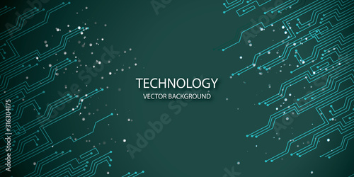 Abstract circuit board futuristic technology processing background