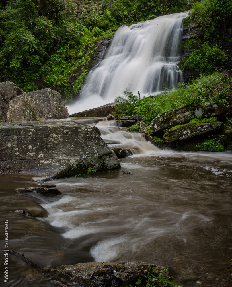 Mountain Waterfall in North Carolina Mountain Waterfall in North Carolina