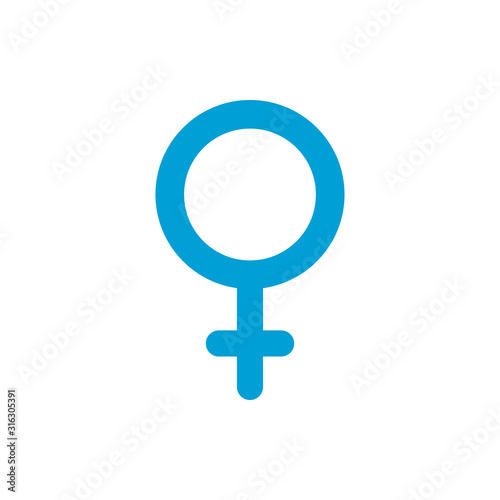 Isolated female gender vector design