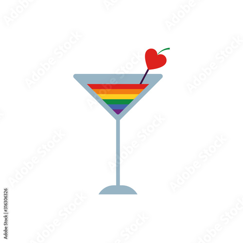 Isolated lgtbi martini vector design