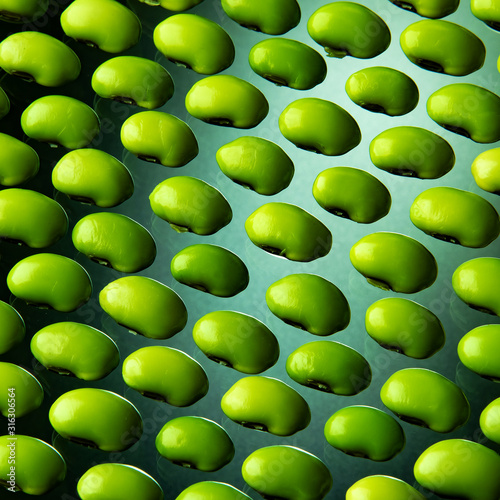 Edamame green soybeans on green background.Top view. © Tsurukame Design