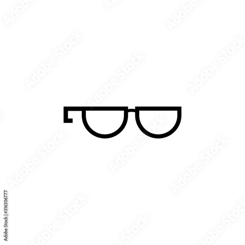 Eyeglasses logo vector icon design