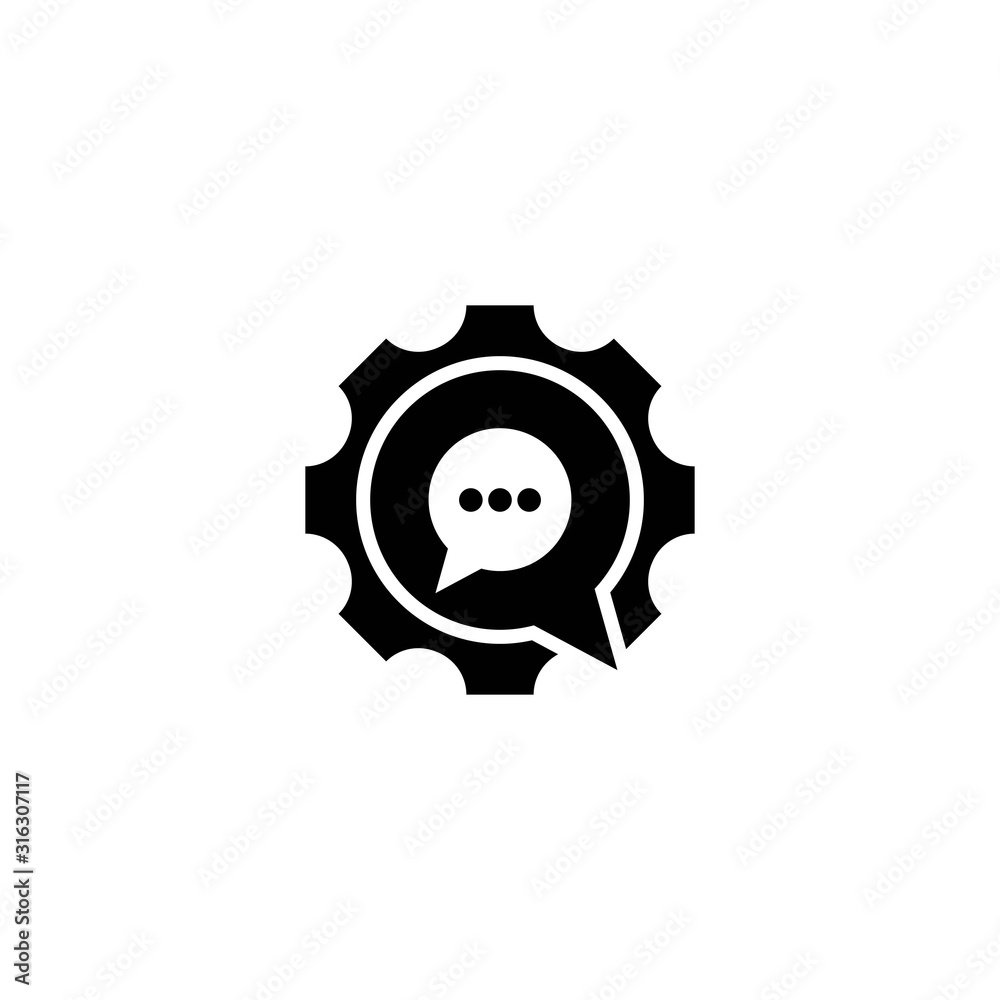 Gear communication logo template vector icon design Gear communication logo template vector icon design