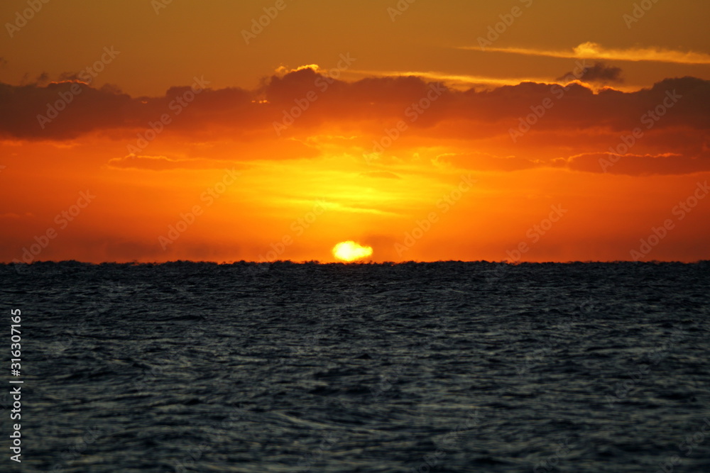 Beautiful sunrise at Fort Lauderdale Beach, Florida, U.S.A