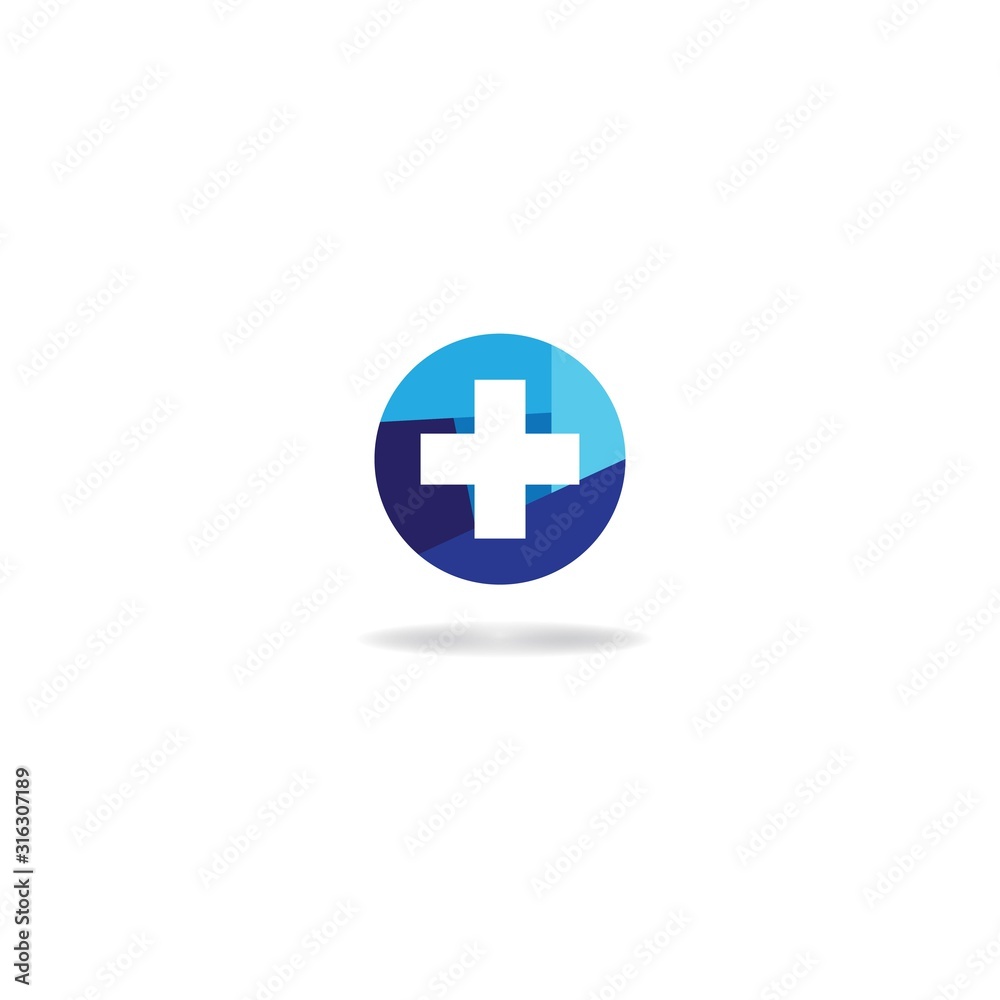 Obraz premium Medical cross logo template vector icon design