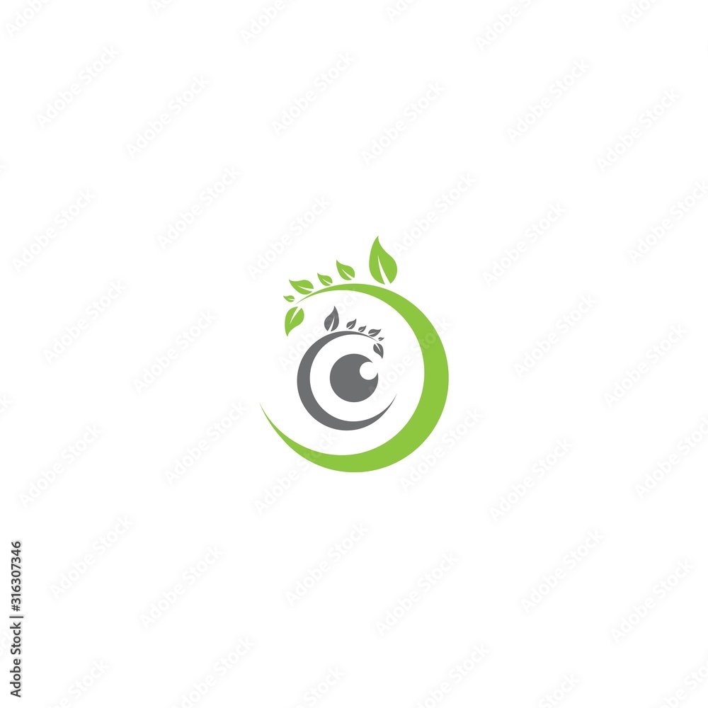 Eye leaf care logo template vector icon design Eye leaf care logo template vector icon design