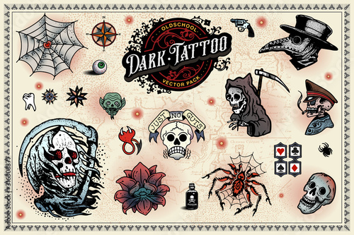 Old School Tattoo set