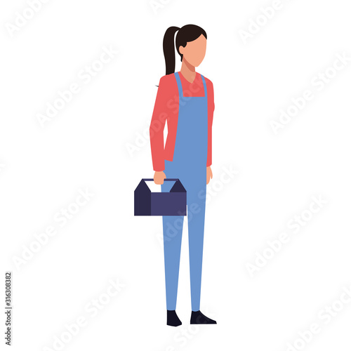 avatar builder woman standing, colorful design