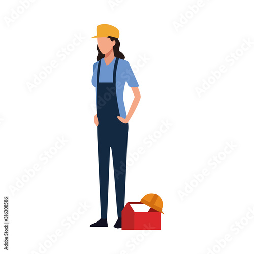 construction builder woman standing