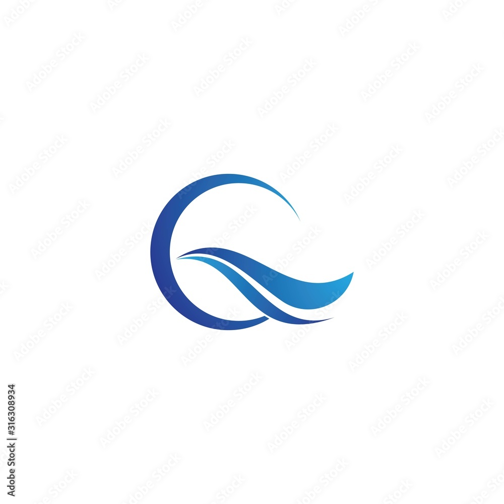 Water wave logo template vector icon design Water wave logo template vector icon design
