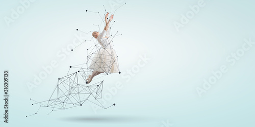 Ballerina and digital grid ...