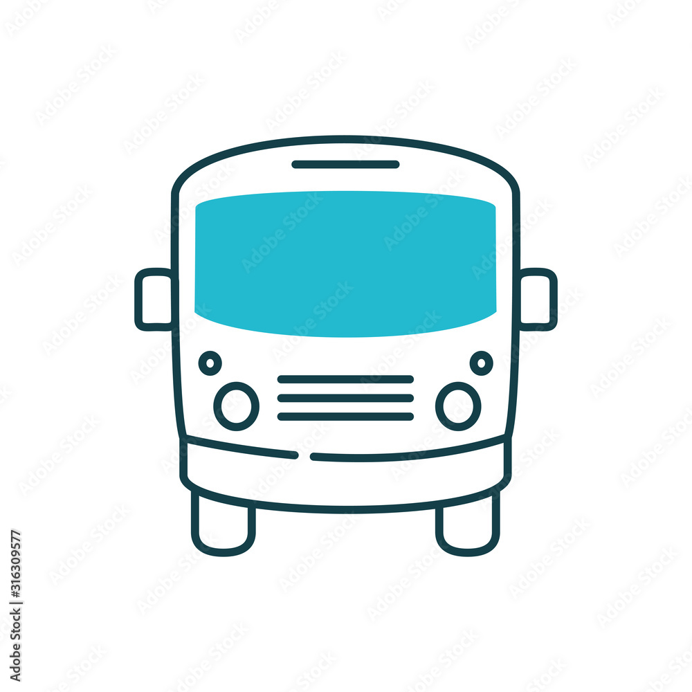 Isolated bus vehicle vector design Isolated bus vehicle vector design