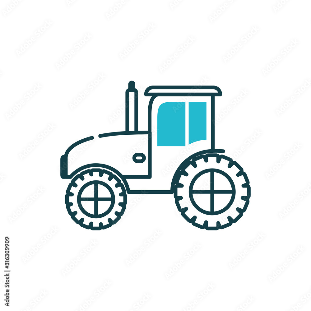 Isolated tractor vehicle vector design Isolated tractor vehicle vector design