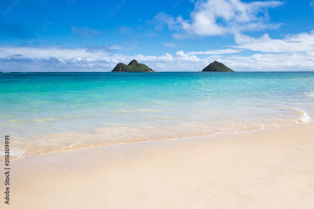 ラニカイビーチの’景色、ハワイ