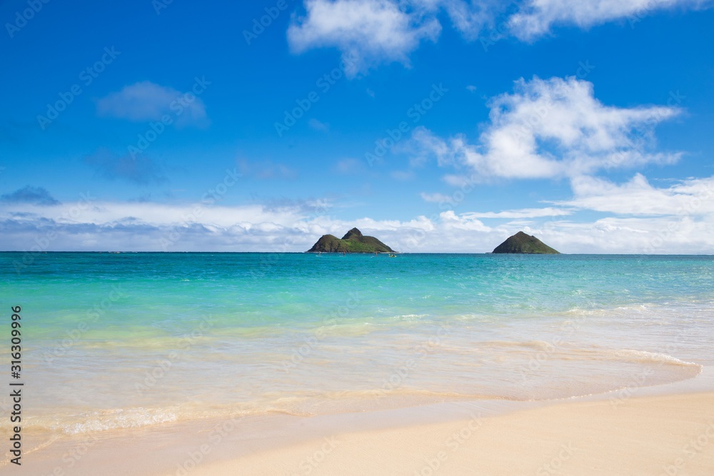 ラニカイビーチの’景色、ハワイ