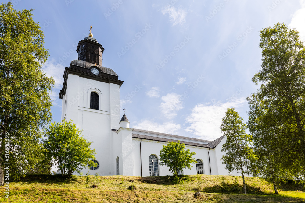 Side view of the main church in the urban area of Jarvso in Sweden. Side view of the main church in the urban area of Jarvso in Sweden.