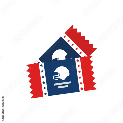 American football tickets vector design