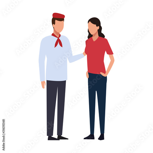 chef man and woman standing