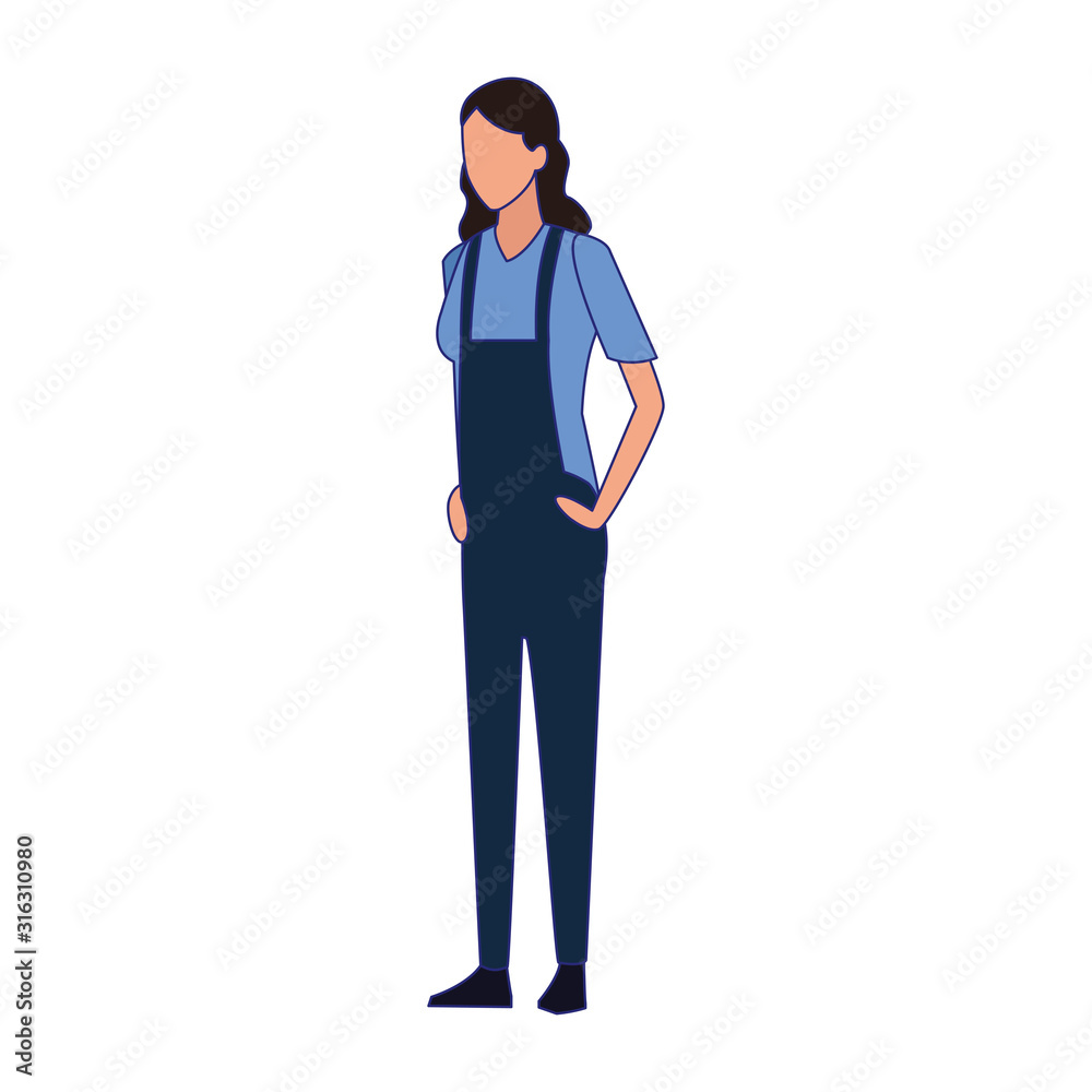 avatar woman standing wearing casual clothes avatar woman standing wearing casual clothes