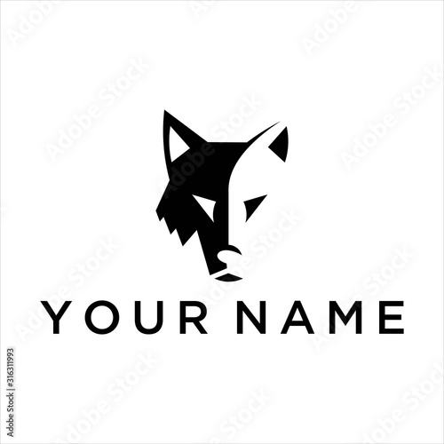 Wolf head vector logo graphic modern abstract