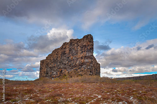 Canyon Asbyrgi in jokulsargljufur National Park, Iceland