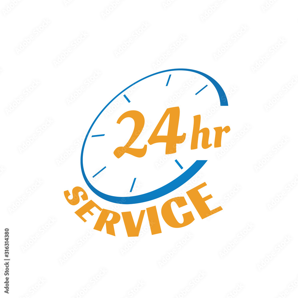 24 hours service logo design vector icon day and night allday services symbol 24 hours service logo design vector icon day and night allday services symbol