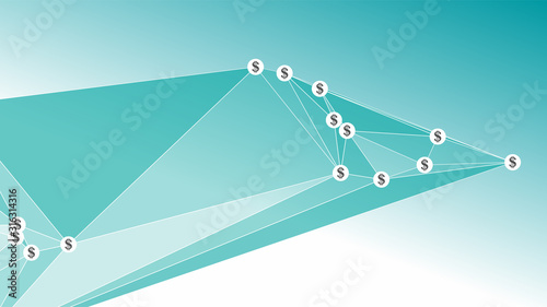 Digital cash internet payout vector illustration layout