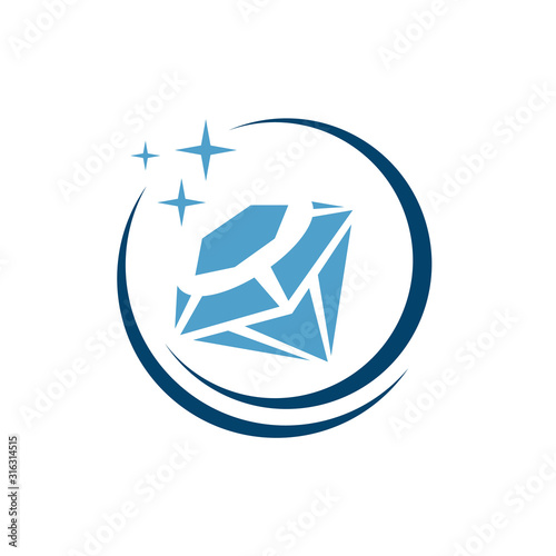 Fototapeta Naklejka Na Ścianę i Meble -  custom shiny jewelryof gemstone diamond logo design vector illustrations
