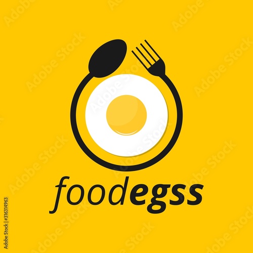 food eggs logo vector illustration