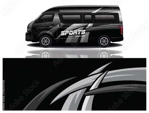Minibus Decal Wrap Vector Design 