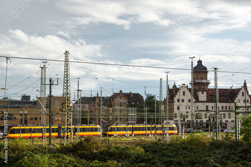 train station and city scape heilbronn