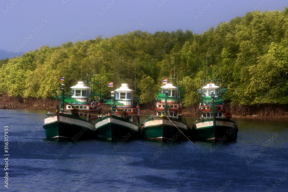 Commercial fishing boat in Thailand 