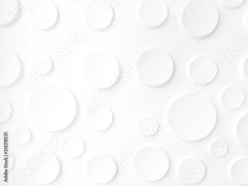 White blur abstract circles texture and soft background. Circles shape on the wall.