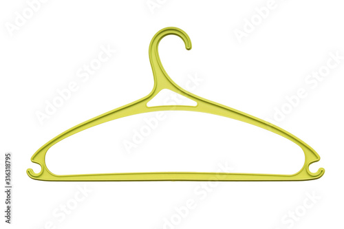 Plastic clothes hanger light green