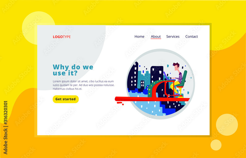 Illustration for web page, header, banner, etc. Clean, minimal, modern, creative and also friendly design for the various usages..You can also download some other mockups with a similar design in our 