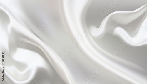White Silk Fabric Abstract Background