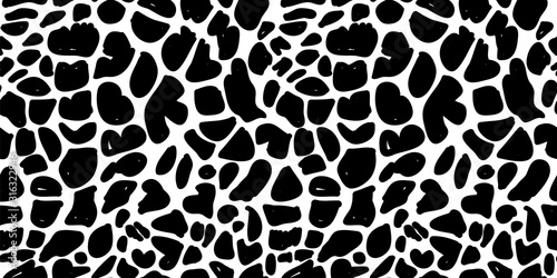 Animal print black and white, seamless pattern for your design