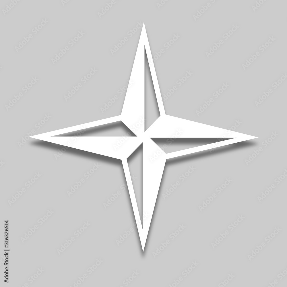 Fototapeta premium vector compass in light tone