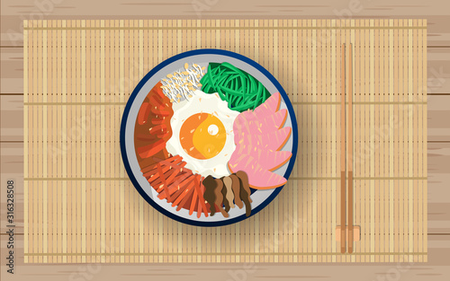 Bibimbap food of korean	