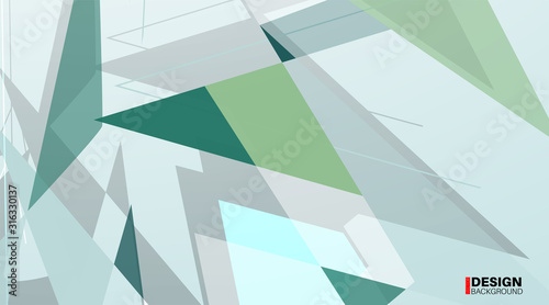 Geometric abstract background. overlap of modern forms the design. Vector illustrations for wallpapers, banners, backgrounds, etc.