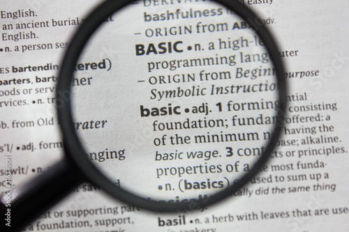 The word or phrase basic in a dictionary. photo