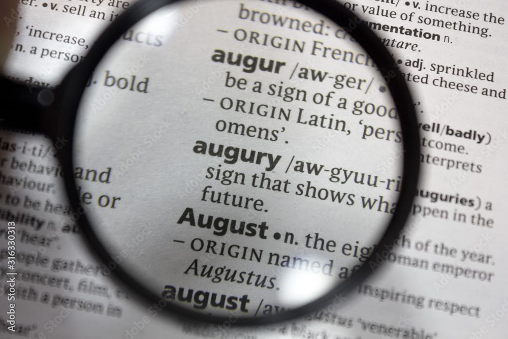 Ταπετσαρία The word of phrase - augury - in a dictionary.