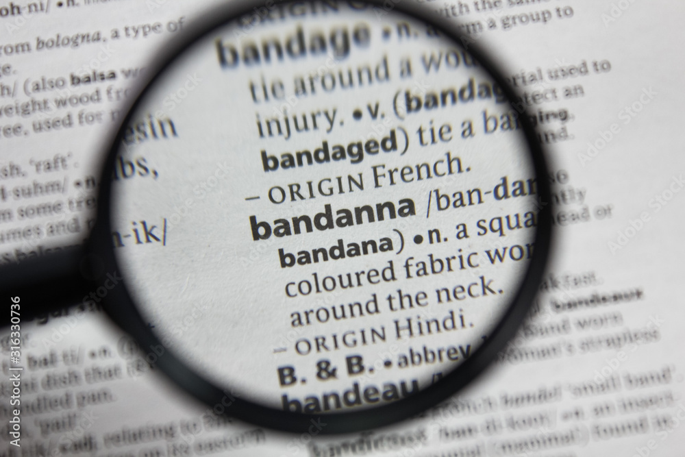 The word or phrase bandanna in a dictionary. The word or phrase bandanna in a dictionary.