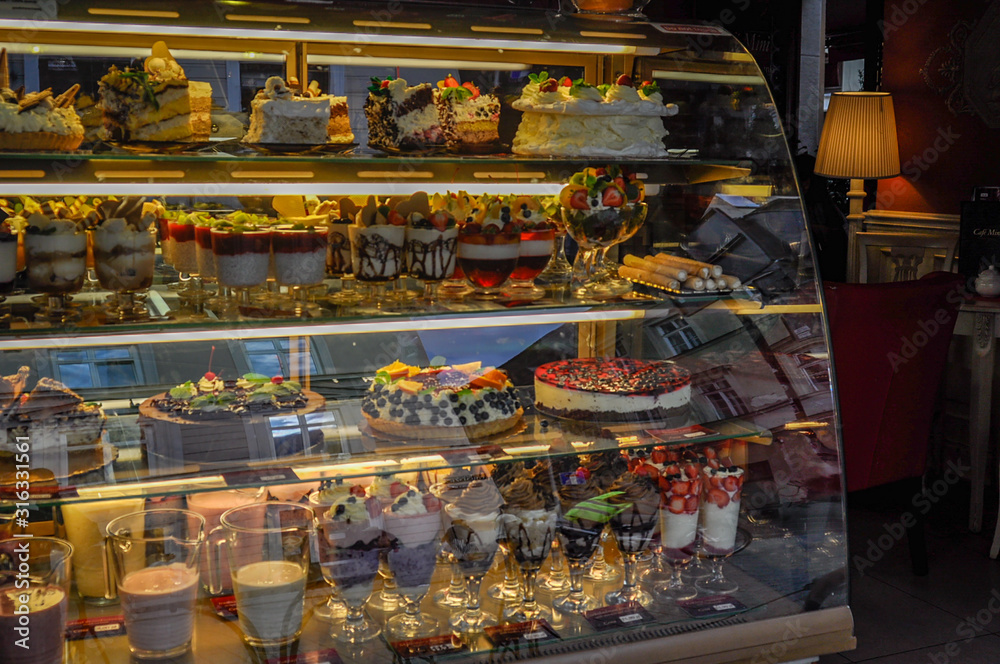 Pastry Shop in Old town Krakow. Poland