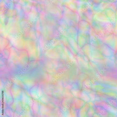 Seamless texture in blue, pink and green light colors, imitating a pearly surface